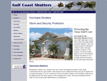 Tablet Screenshot of gulfcoastshutters.com